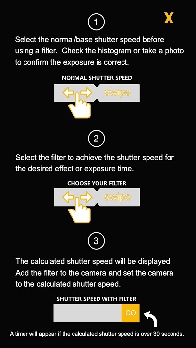 NiSi ND曝光计算器