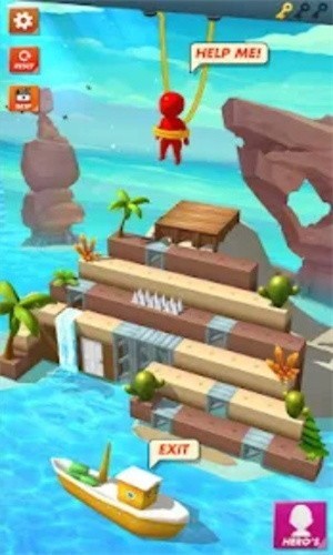 断绳拯救英雄(Rope Cut Rescue Hero)