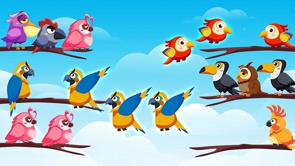 小鸟种类拼图(Bird Color Sort)