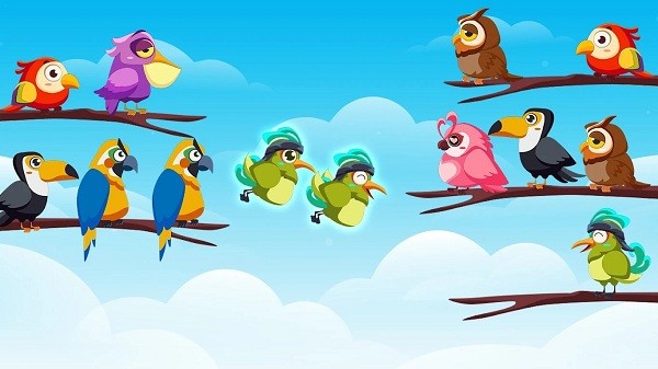 小鸟种类拼图(Bird Color Sort)