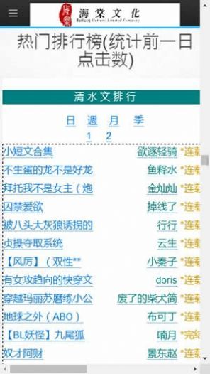 海棠文学城小说网无弹窗免费网络小说阅读网